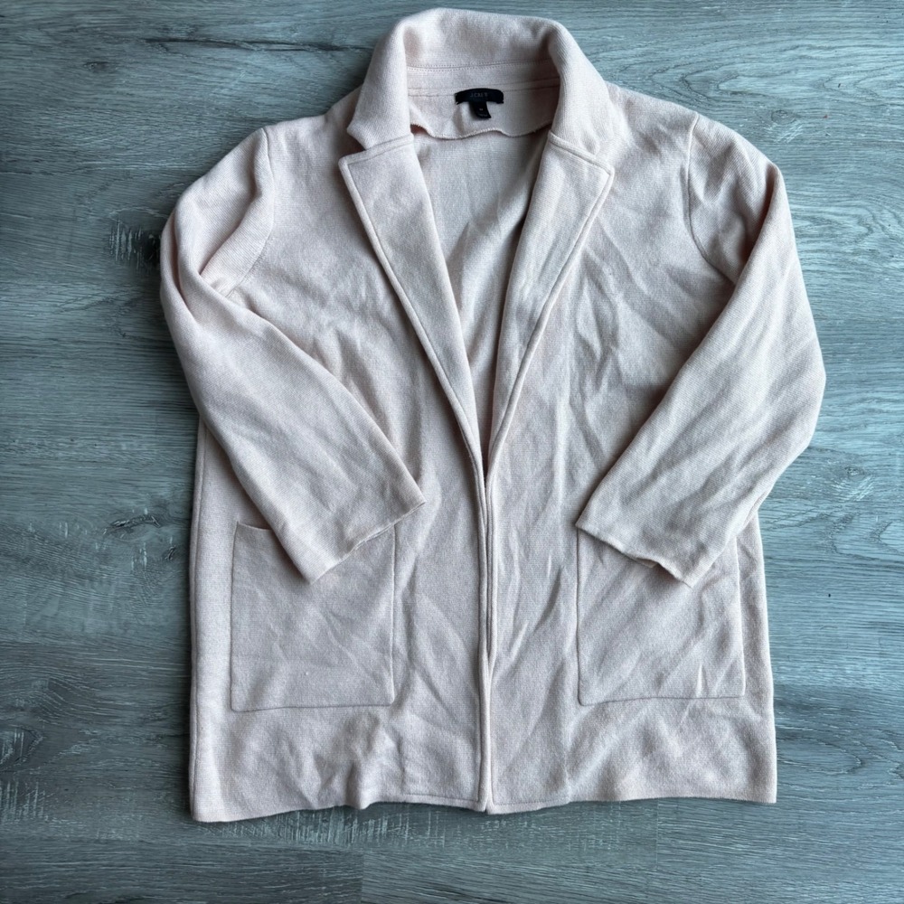 J Crew Pink Open Front Cardigan Sweater Jacket Womens Size Medium Normcore‎
